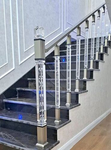 Pilləkən məhəccərləri: Yeni Pilləkən məhəccəri, Paslanmaz polad, Pulsuz çatdırılma — 27