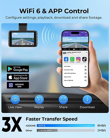 azdome m330: AZDOME M17 Pro 4K Ön + 1080P Arxa Dash Cam AZDOME M17 Pro avtomobil — 5