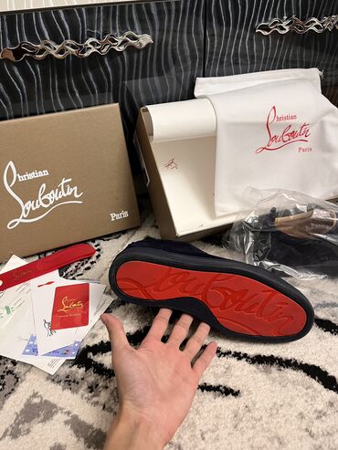 Другая мужская обувь: Обувь от премиального бренда Christian Louboutin в темно-синей