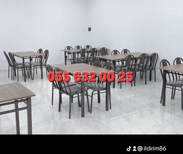 Bağ, çöl masa və oturacaq dəstləri: Yeni, Kvadrat masa, 4 stul, Açılmayan, Stullar ilə, Metal, Azərbaycan — 27