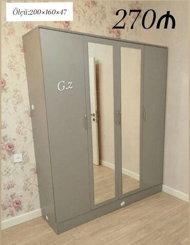 taxta 5 10: Açılan, 4 qapılı Düz dolab, Qarderob, paltar dolabı