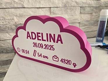 Ночники: Именной детский ночник - Персонализация: имя ребёнка, дата рождения — 11