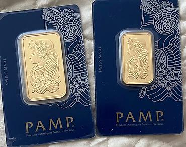 ag qizil: PAMP 20g 6500 man ve 31.1g 10950 man 999.9 qızıl külça (sertifikatlı) — 1