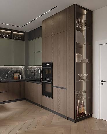 silver kitchen: Кухня от 18 000 сом/м² | 3D проект бесплатно Премиальная мебель от — 1