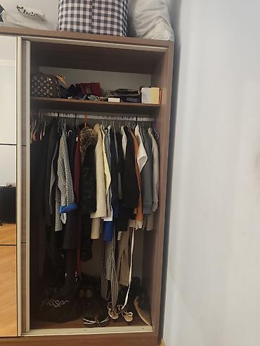 lepe: Geniş sürgülü qapılı garderob şkaf - Material: laminat/LDSP ağac — 3
