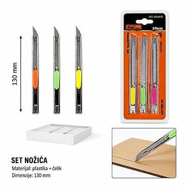 KMT Style – Ceo metalni skalpel nož, set 3 komada (SKU: 9364639, EAN