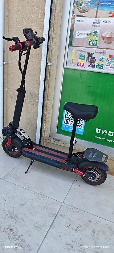velosiped 3 teker: Elektrik skuter – oturacaqlı, amortizatorlu, güclü təkərli - Model — 1