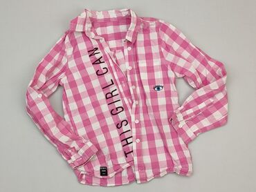Shirts: Shirt 10 years, condition - Very good, pattern - Cell, color - Pink