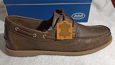 imac obuca: Muške kožne mokasine/boat cipele – AM Shoe Company 45. Akcija super — 8