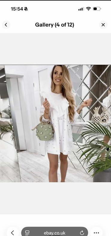 Haljine: Zara letnja haljina, engleski vez, M veličine. Dužina haljine mereno — 2