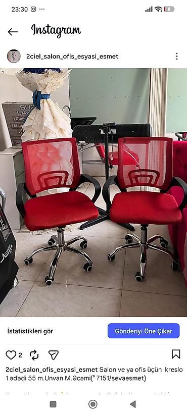 kreslo tek: Salon və ofis üçün kreslo - Model: mesh arxa dayaqlı, yumşaq süngər — 1
