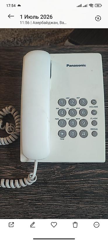 Stasionar telefon Panasonic, Simli, İşlənmiş