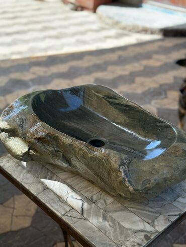 Раковины для ванной: Раковина для ванной, Круглая форма, Материал: Камень, Размер: 6 x 4 см — 14