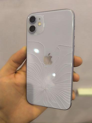 ош кир машина: IPhone 11, фиолетовый 64гб фейс айди неработает сзади трещина но все — 2