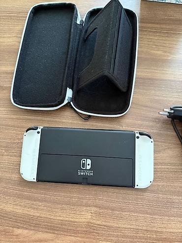 Nintendo Switch: Başlıq: Nintendo Switch OLED (White) — Əla vəziyyətdə + Çexol (Təcili) — 2