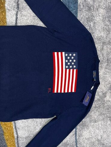купить спортивный костюм мужской: Мужской свитер, L, Us Polo Assn, Новый, цвет - Синий, Самовывоз