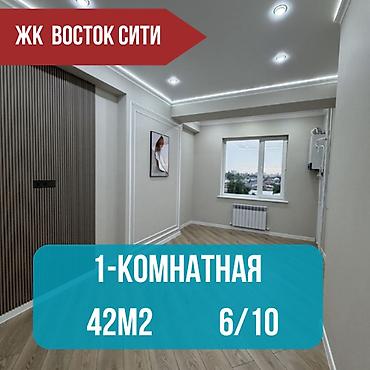 восток: 1 комната, 42 м², Аламедин-1 мкр Элитка, 6 этаж, Евроремонт — 1