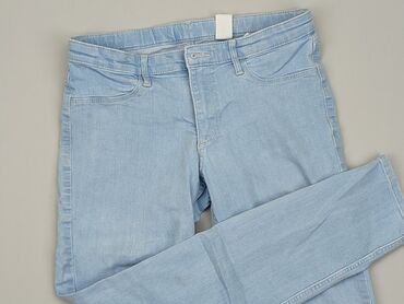 jeansy dziewczęce 146: Spodnie jeansowe, H&M, 12 lat, 146/152, stan - Dobry