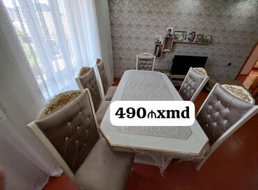 Masa və oturacaq dəstləri: Qonaq otağı üçün, Yeni, Açılmayan, Oval masa, 6 stul -da lalafo.az — 7 Masa və oturacaq dəstləri: Qonaq otağı üçün, Yeni, Açılmayan, Oval masa, 6 stul — 7