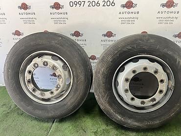 шины для фит: Колеса в сборе 315 / 70 / R 22,5, Лето, Б/у, Пара, Грузовики/Автобусы, Железные, отверстий - 10 — 1