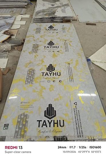 pla filament: Dekorativ divar panellər. ölçü 2,80*1,20 Şəkillərdə müxtəlif mərmər — 6