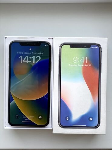 компь: IPhone X, 256 ГБ, Серебристый, Коробка, 85 %