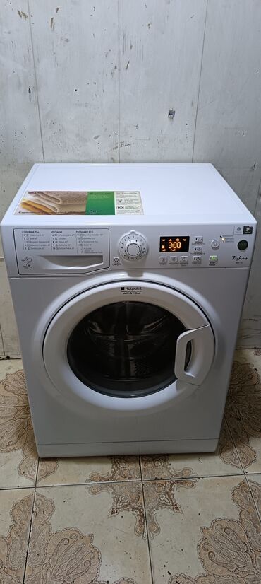 qədimi əşyaların alışı: Paltaryuyan maşın Hotpoint Ariston, 7 kq, İşlənmiş, Avtomat, Qurutma var, Ödənişli çatdırılma