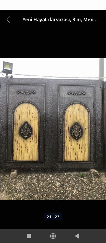 Həyət darvazaları: Dəmir Həyət darvazası, Mexaniki, Qapı ilə, Kredit yoxdur, Pulsuz quraşdırma — 5