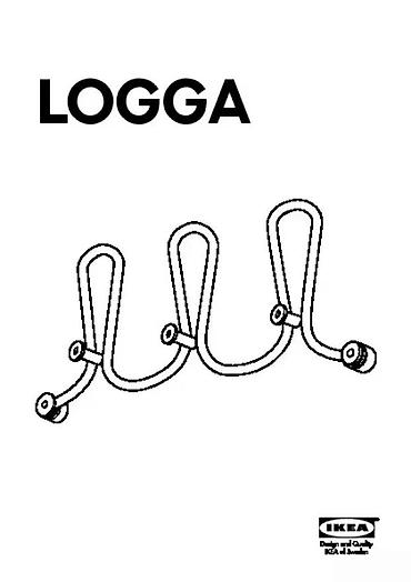 Stilski čiviluci: IKEA LOGGA zidna vešalica - Model: LOGGA - Materijal: metal — 4