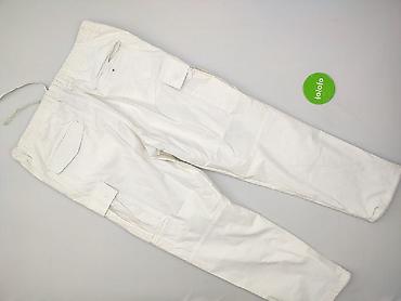 bardzo obszerne spodnie: Męskie spodnie cargo H&M Regular Fit – białe/ecru - Model: cargo — 3