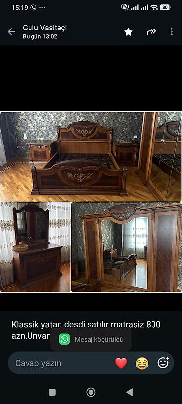 Klassik yataq desdi satılır matrasiz 800 azn.Unvan neftçilər (GÜLÜ) lalafo.az -da Klassik yataq desdi satılır matrasiz 800 azn.Unvan neftçilər (GÜLÜ)
