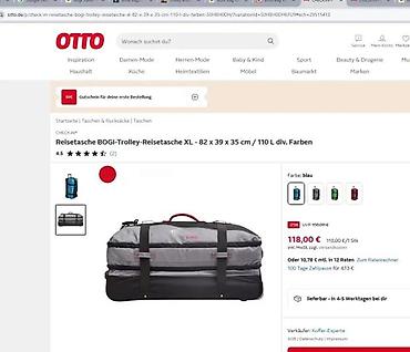 Putni koferi i torbe: BoGi putna torba/troler 110 L - XL kapacitet: oko 110 litara — 3