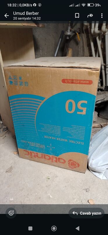 мастер по газовым плитам: Oranzh elektrik su qızdırıcısı – 50 litr - Tutum: 50 L - Növ