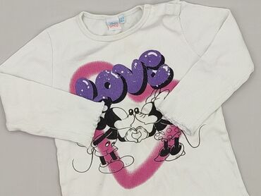 sweterek z ozdobnymi rekawami: Sweatshirt, Disney, 2-3 years, 92-98 cm, condition - Very good