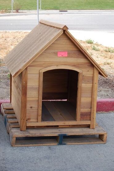 Yuvalar: Taxta it evi - Material: təbii ağac (taxta panellər), möhkəm karkas — 3