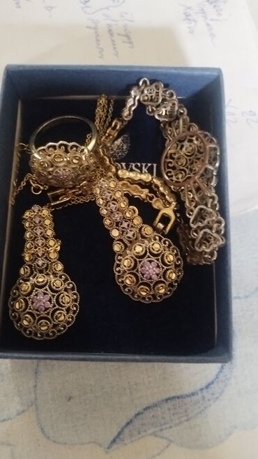 Bijuteriya dəstləri: Qadın sırğaları dəsti - 3 cüt asma sırğa 1) Mirvari effektli — 8