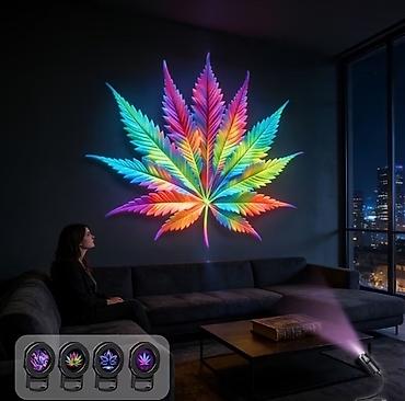 za kucu: Kreativna LED projektiona lampa u obliku lista USB svetlo, noćno — 1