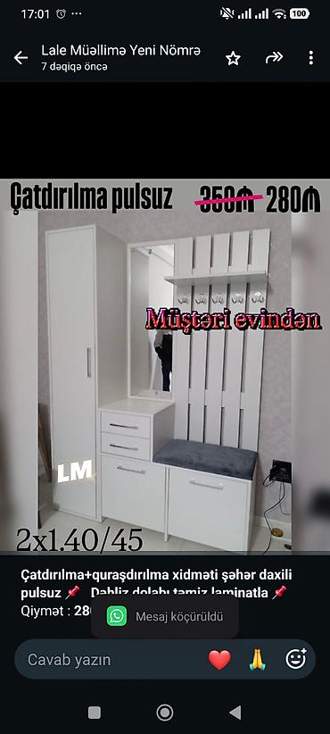 *Çatdırılma+quraşdırılma xidməti şəhər daxili pulsuz* 📌 *Dəhliz lalafo.az -da *Çatdırılma+quraşdırılma xidməti şəhər daxili pulsuz* 📌 *Dəhliz