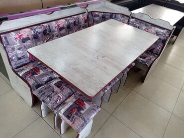 206 объявлений | lalafo.kg: Кухонные уголок комплект столы и стульев новый новый