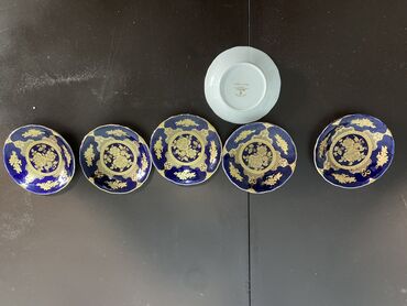 keramikadan usaq qab qacagi: Nəlbəkilər, rəng - Mavi, Keramika, SSRİ