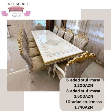 Sifarişlə masa və oturacaq dəstləri: Dördbucaq masa, Qonaq otağı üçün -da lalafo.az — 24 Sifarişlə masa və oturacaq dəstləri: Dördbucaq masa, Qonaq otağı üçün — 24