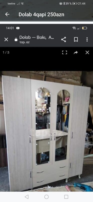 Dolablar: 📌160 Azn (₼) baslayan qiymetler 📌2 qapi olan dolab seher daxili — 3