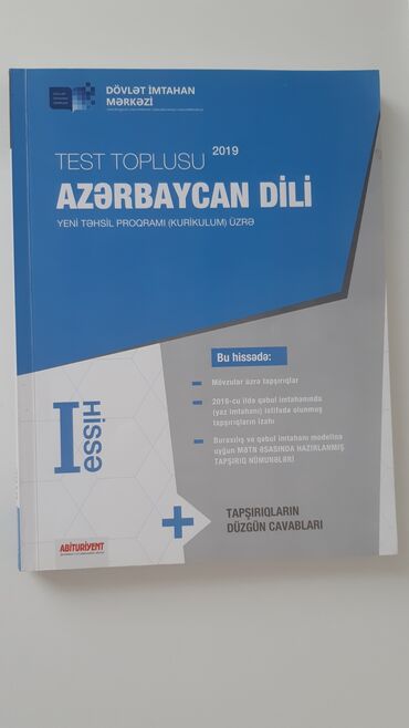 kitab şekilleri: Azərbaycan dili test toplusu 2019. istifadə olunmayıb yenidir. cırığı