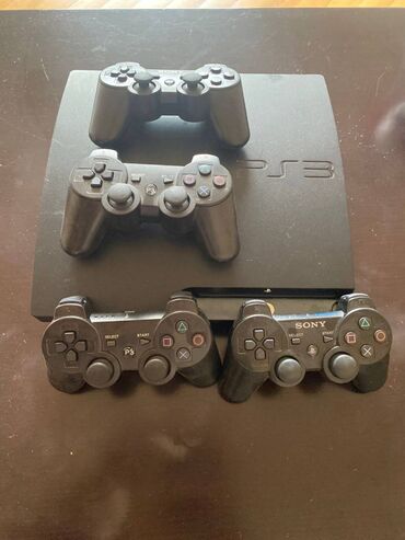 ikinci el ps2: Sony Playstation 3 Slim 500GB Problemsiz işləyir. 4 pult ilə birlikdə
