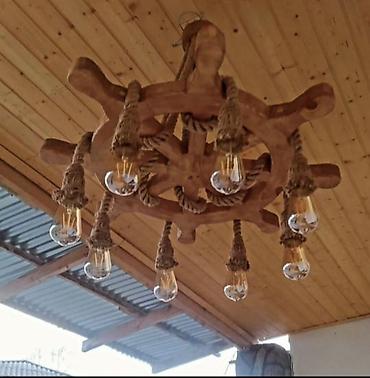 sarlar: Çılçıraq, 6 lampa, Taxta — 3