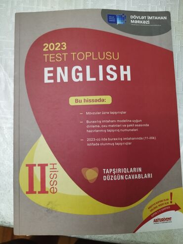 Testlər: İngilis dili Testlər 11-ci sinif, 1-ci hissə, 2023 il