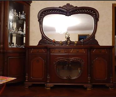 Klassik üslubda qonaq otağı üçün taxta mebel dəsti - Material