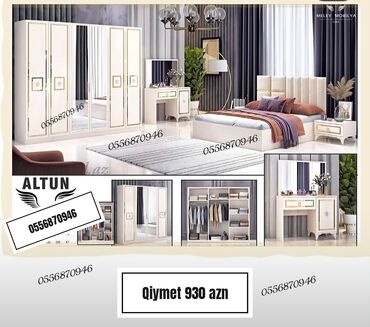 Yataq otağı dəstləri: İkinəfərlik çarpayı, 2 tumba, Azərbaycan, Yeni — 24