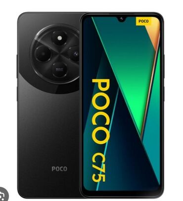 Poco: Poco C75, Новый, 256 ГБ, цвет - Черный, 2 SIM