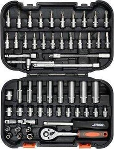 Setovi ručnog alata: STHOR 58643 – set nasadnih ključeva i bitova 1/4" (46 delova) u koferu — 6